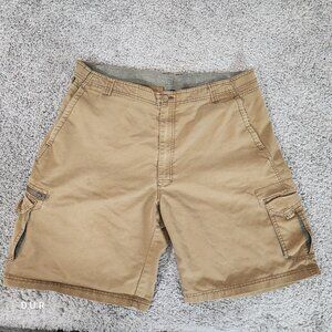 REI Cargo Shorts Men's Size 39x10 Brown Outdoors Casual‎ Hiking Pockets (FLAW)